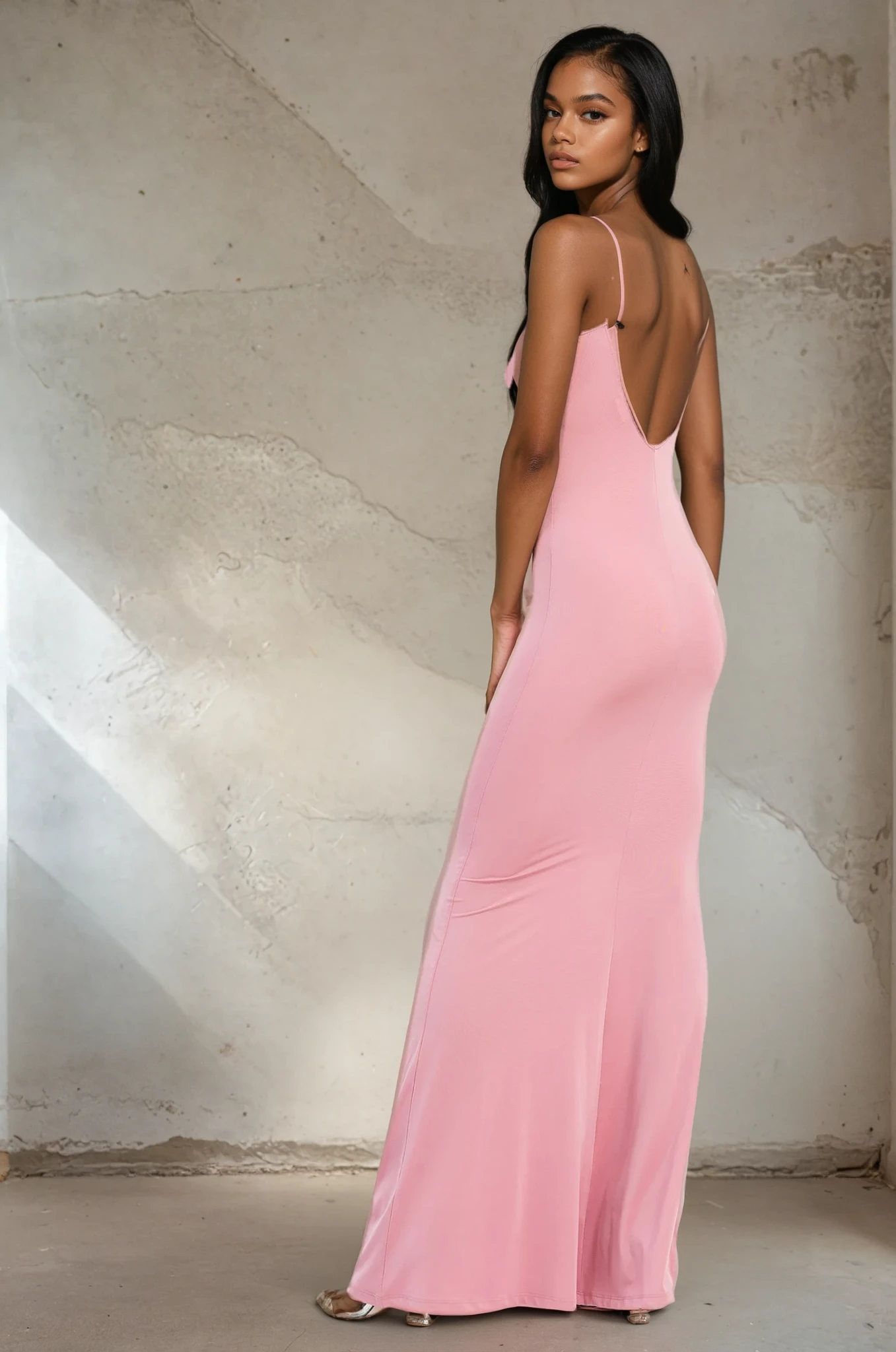 V-Neck Strappy Maxi Dress - 54125