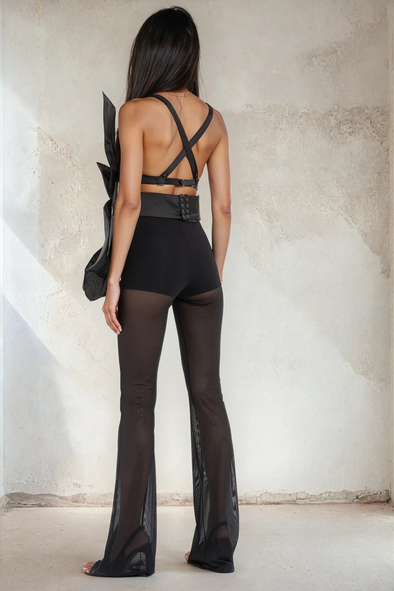 Elastic Waist Tulle Pants - 32887