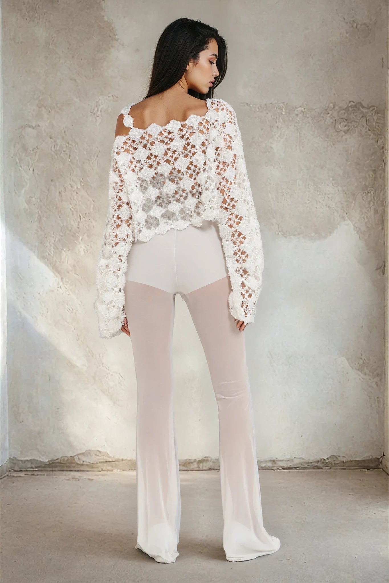 Elastic Waist Tulle Pants - 32887