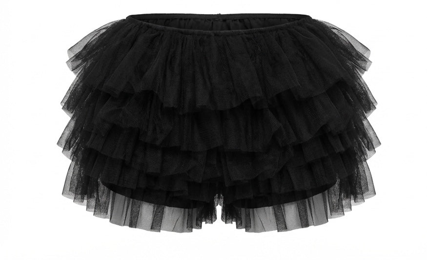 Ruffled Mini Tulle Shorts - 32677