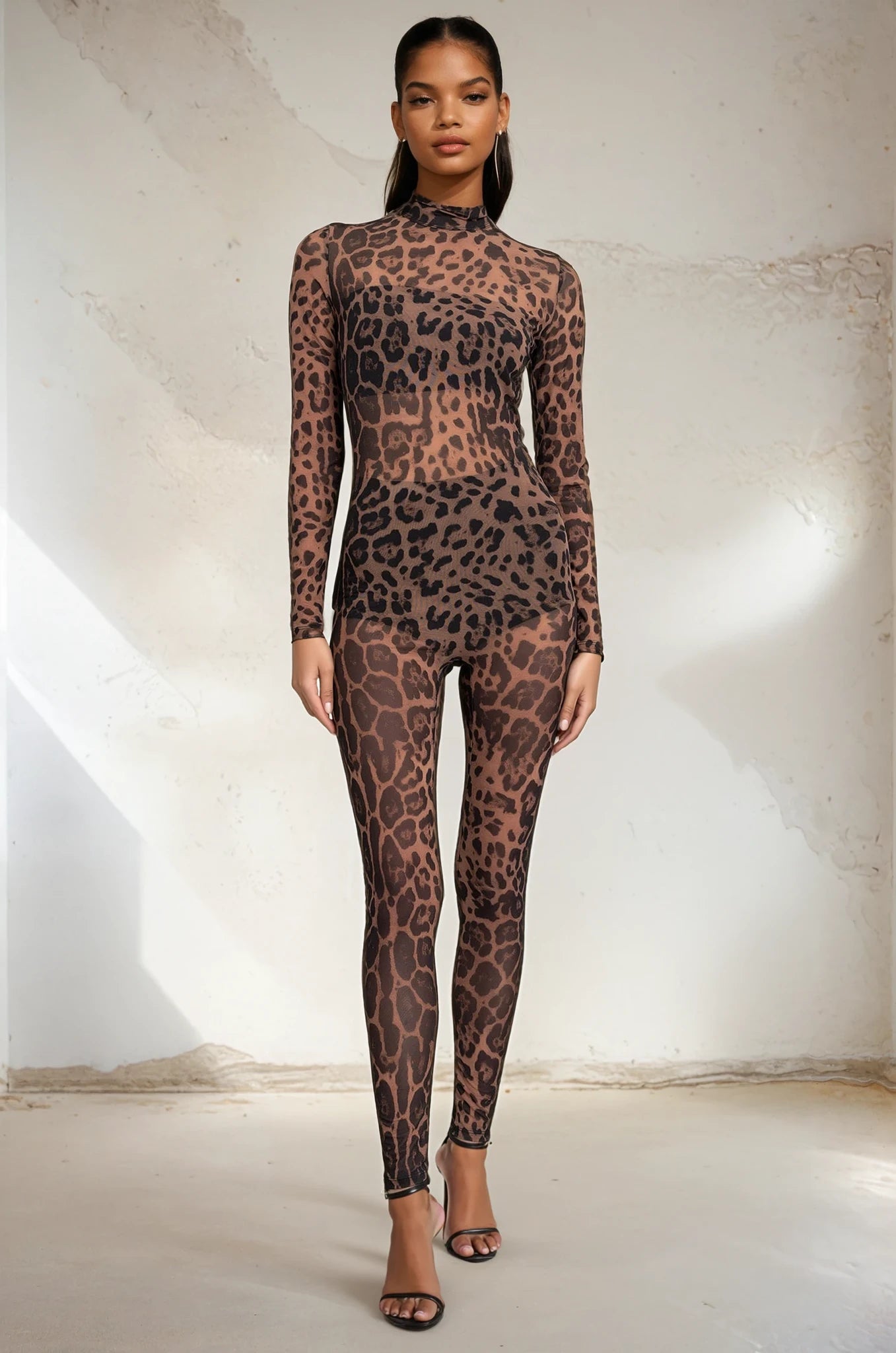 Printed Tulle Jumpsuit - 32462