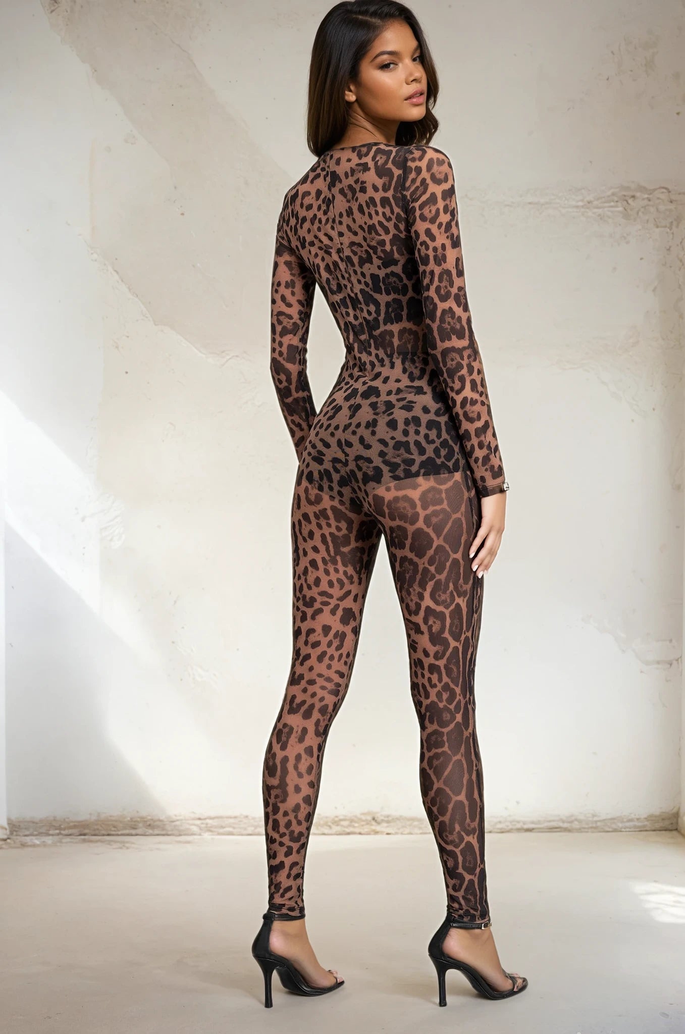 Printed Tulle Jumpsuit - 32462