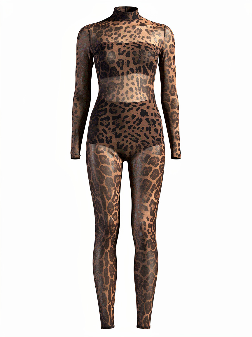 Printed Tulle Jumpsuit - 32462