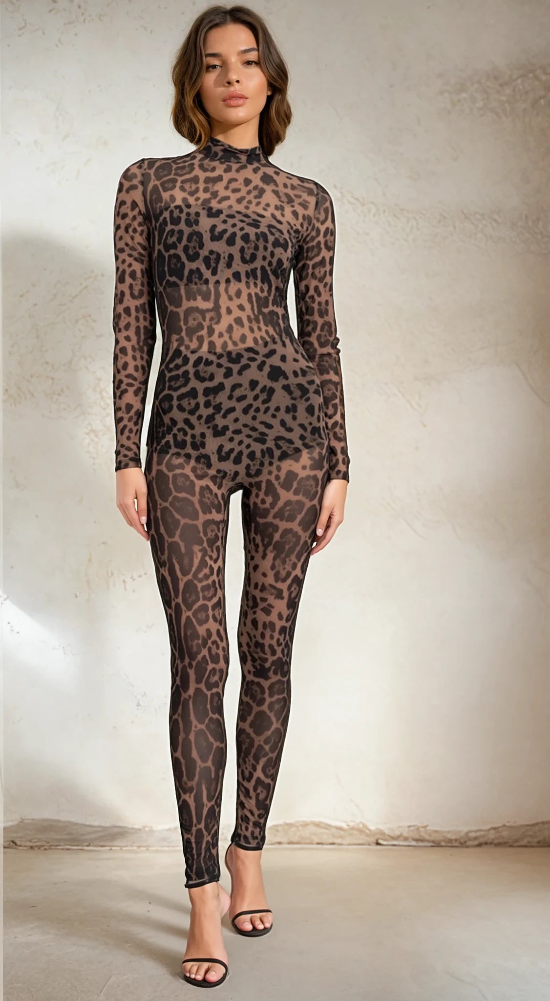 Printed Tulle Jumpsuit - 32462