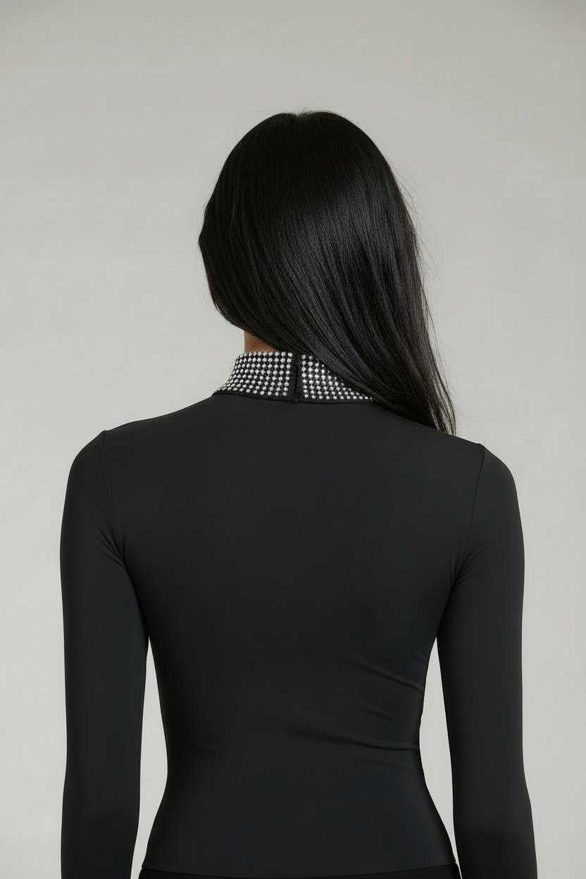 High Neck Long Sleeve Bodysuit - 27797