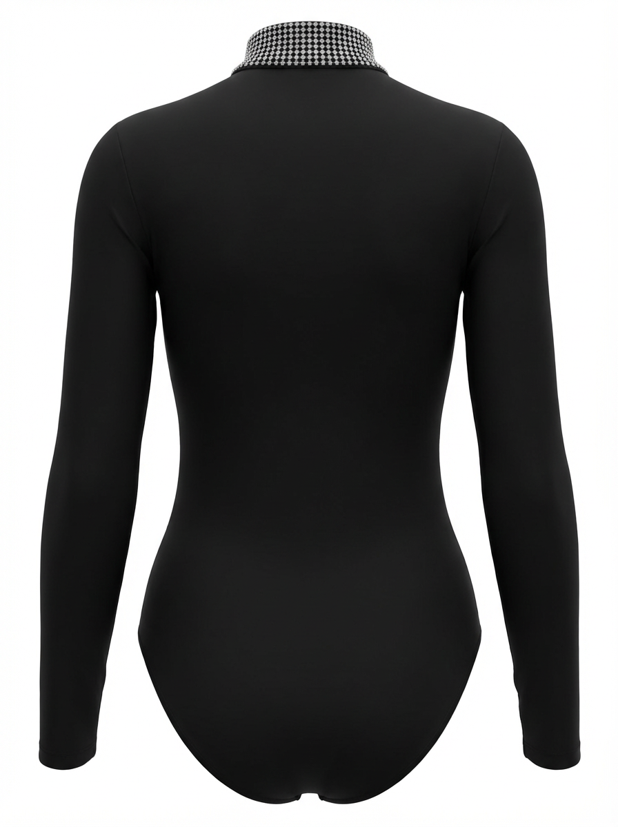 High Neck Long Sleeve Bodysuit - 27797