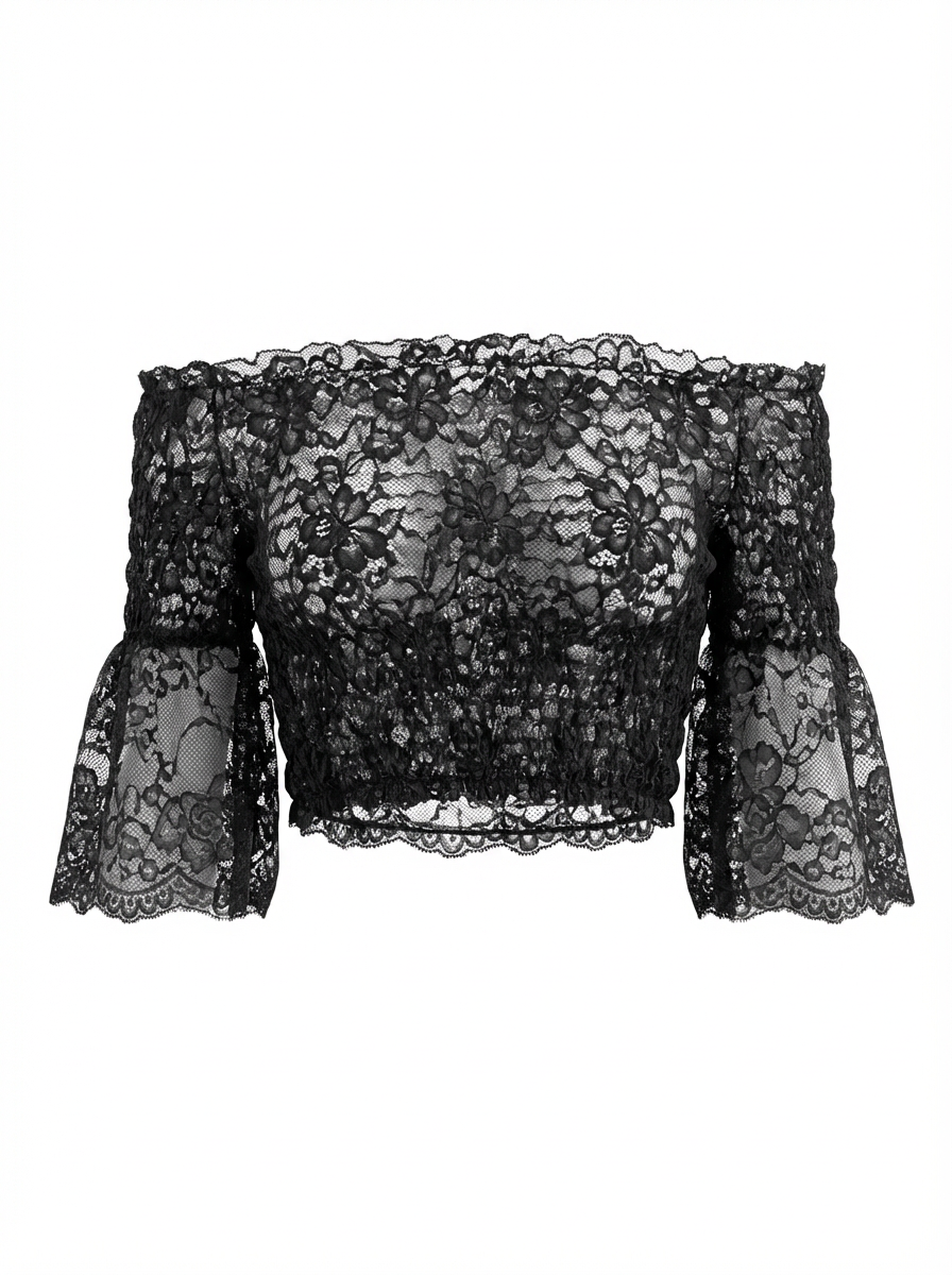 Sheer Strapless Blouse - 26916