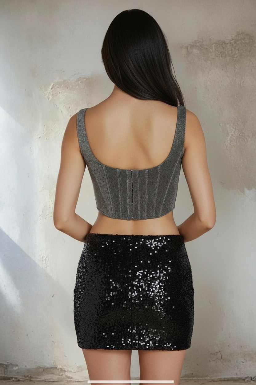 Shimmer Corset Bustier Top - 103291