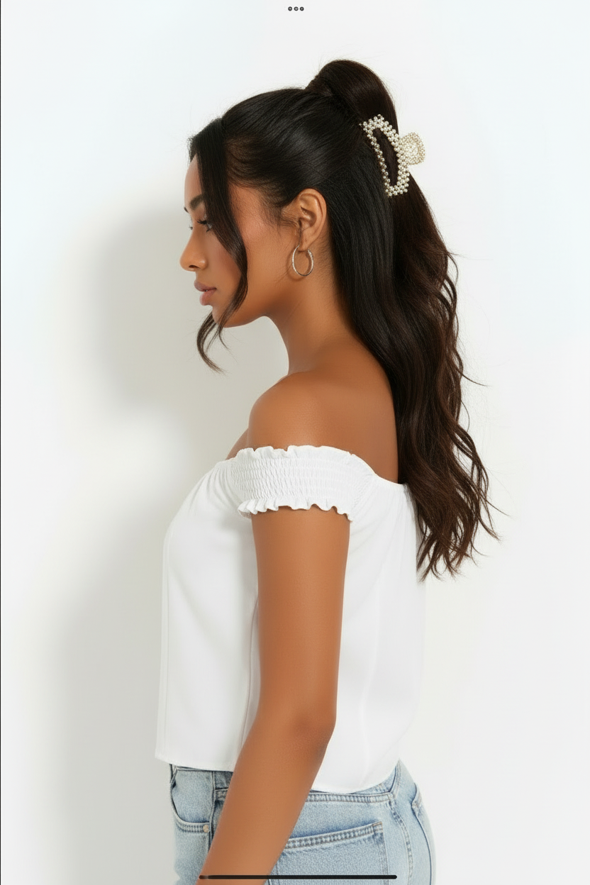 Boat Neck Poplin Blouse - 103177