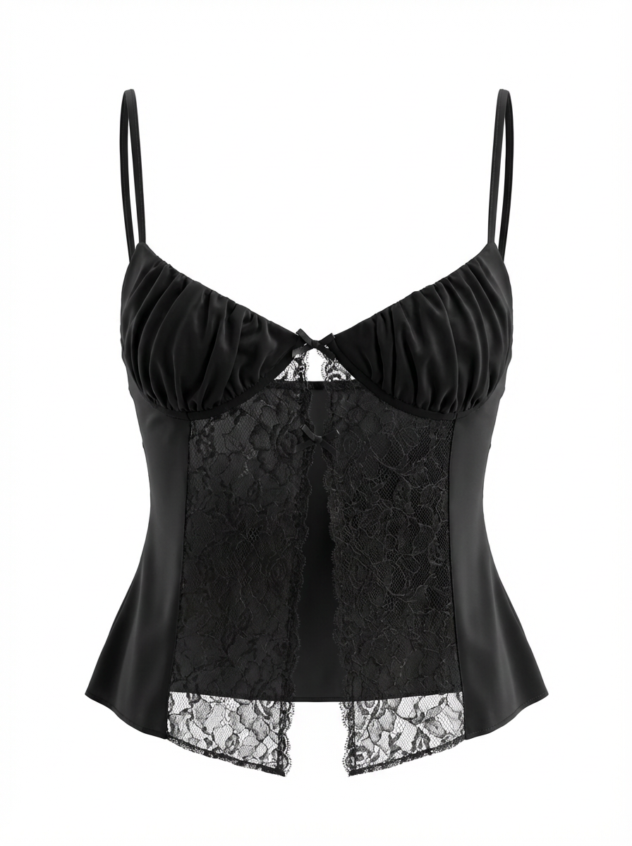 Lace Tulle Strappy Top - 103169