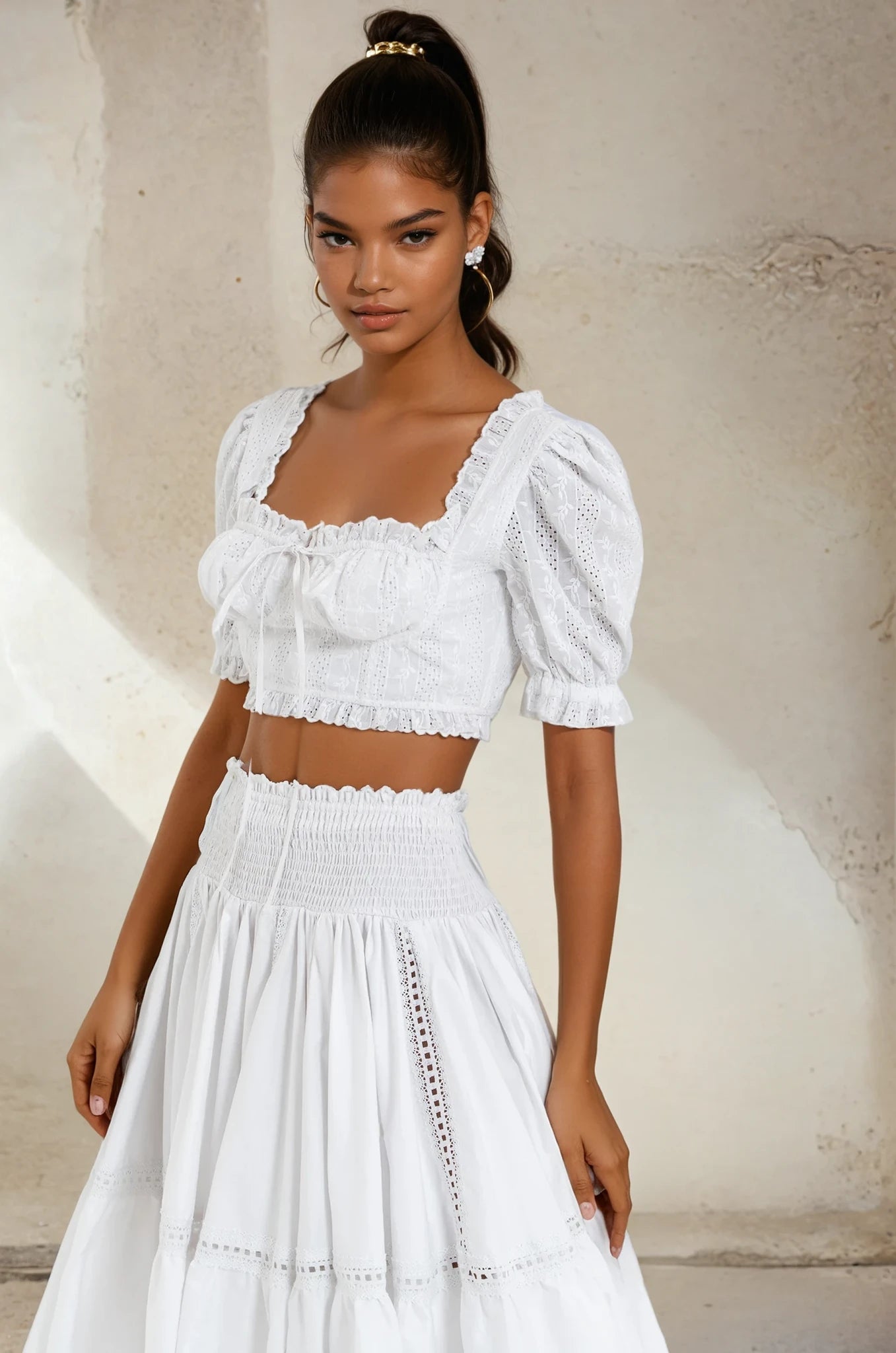 Lace Crop Blouse – 103123