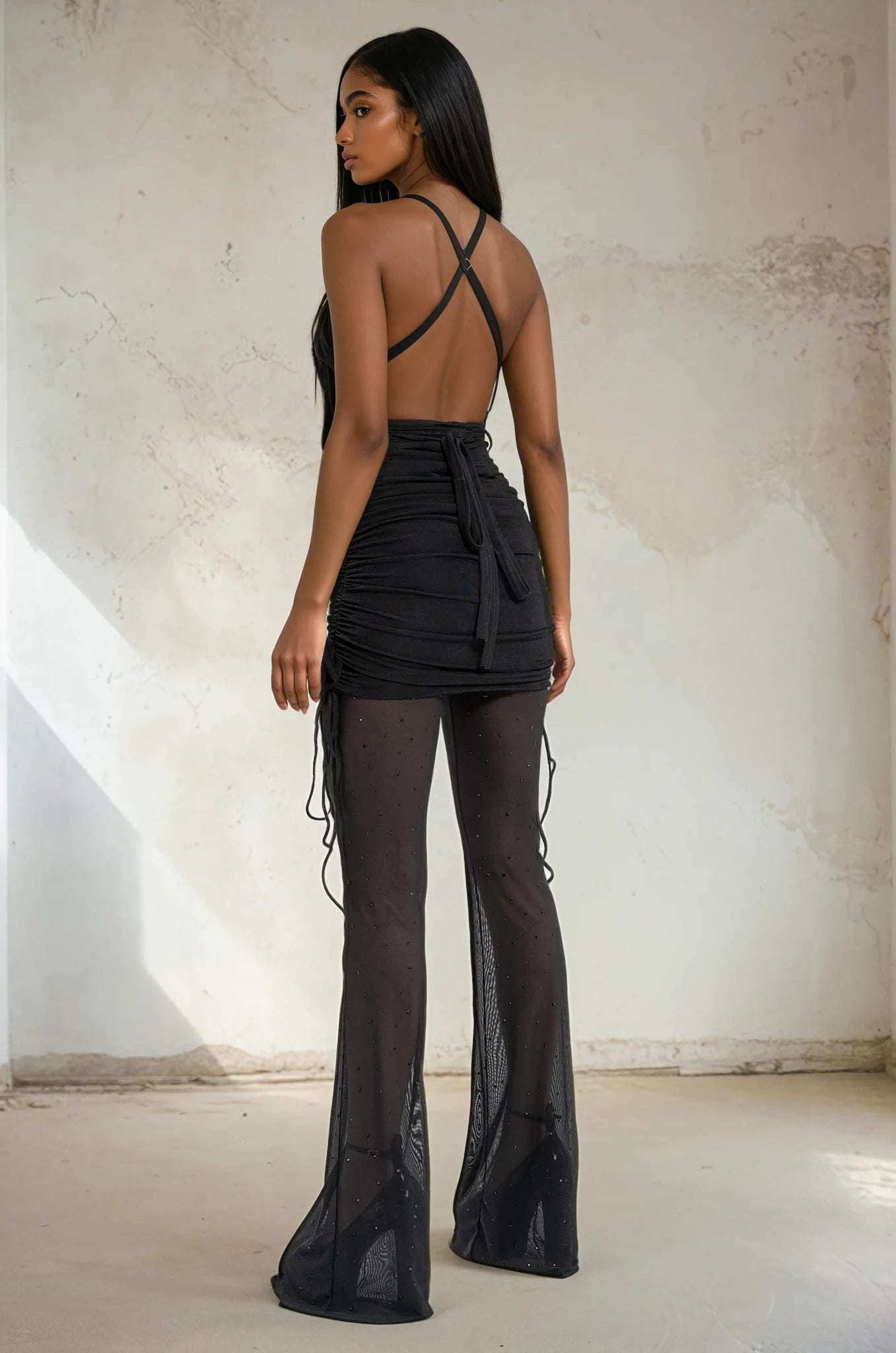 Rhinestone Detail Convertible Jumpsuit Dress – Party & Clubwear-59499