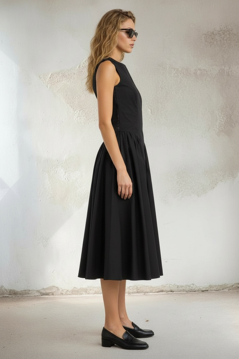 Sleeveless Open-Back Midi Dress – 59331