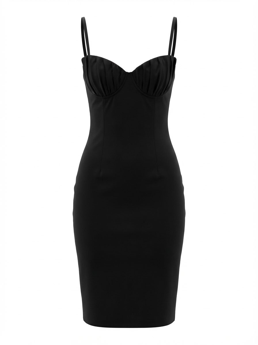 Collar Detail Structured Dress – 58676