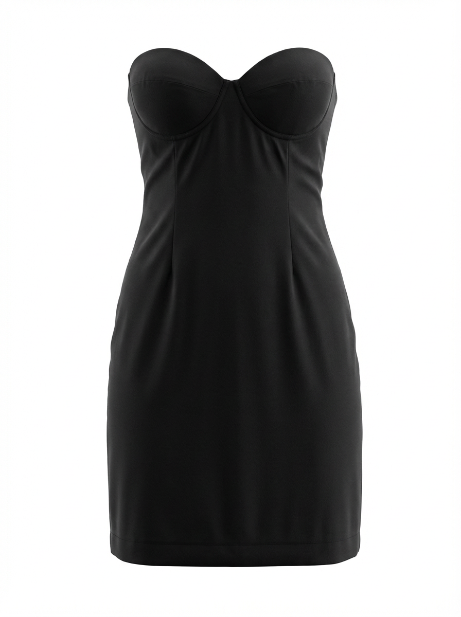 Strapless Ruffled Bust Mini Dress – 58469